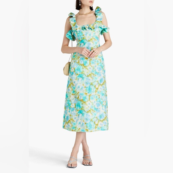 Zimmermann Dresses & Skirts - Zimmermann High Tide Frilled Midi Dress | NWT | AU 2 (US 6-8) | $850 Retail